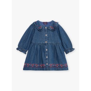 Βρεφικό Φόρεμα για Κορίτσια Sergent Major Denim Blue Flowers
