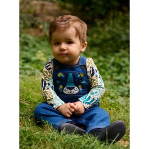 Βρεφική Τζιν Σαλοπέτα για Αγόρια Denim Blue Teddy Bear