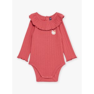 Βρεφικό Μακρυμάνικο Κορμάκι για Κορίτσια Dusty Rose Rib