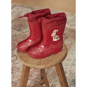 Παιδικές Γαλότσες για Κορίτσια Sergent Major Red Glitter Rabbit