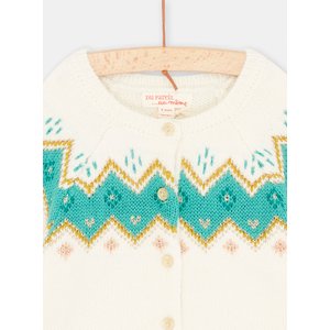 Βρεφική Ζακέτα για Κορίτσια Geometric Turquoise