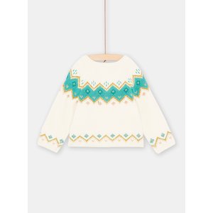 Βρεφική Ζακέτα για Κορίτσια Geometric Turquoise