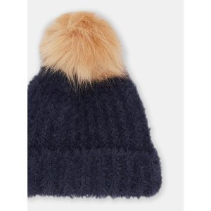 Παιδικό Σκουφάκι για Κορίτσια Navy Blue Fur