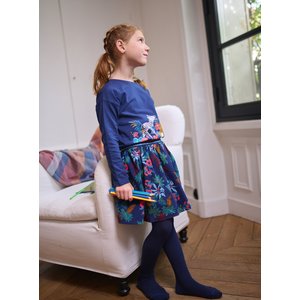 Παιδική Φούστα για Κορίτσια Διπλής Όψης Navy Blue Floral