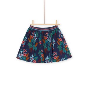 Παιδική Φούστα για Κορίτσια Διπλής Όψης Navy Blue Floral