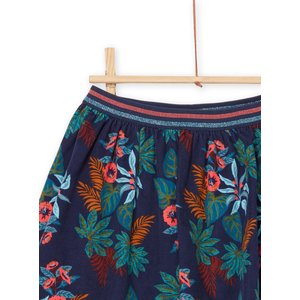 Παιδική Φούστα για Κορίτσια Διπλής Όψης Navy Blue Floral