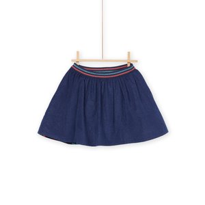 Παιδική Φούστα για Κορίτσια Διπλής Όψης Navy Blue Floral