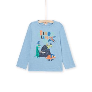 Παιδική Μακρυμάνικη Μπλούζα για Αγόρια Light Blue Dinoland