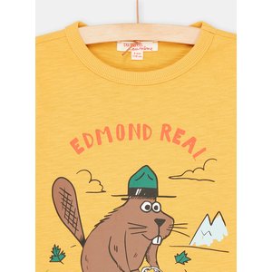 Παιδική Μακρυμάνικη Μπλούζα για Αγόρια Yellow Beaver