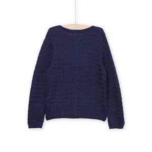 Παιδική Μακρυμάνικη Ζακέτα για Κορίτσια Navy Blue Flowers