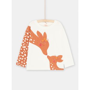 Παιδική Μακρυμάνικη Μπλούζα για Κορίτσια White Giraffe