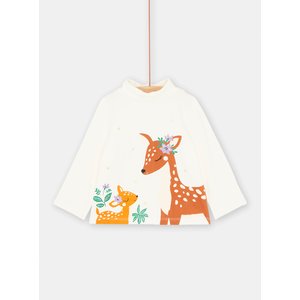 Βρεφική Μακρυμάνικη Μπλούζα για Κορίτσια White Giraffee