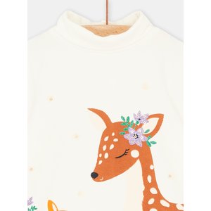 Βρεφική Μακρυμάνικη Μπλούζα για Κορίτσια White Giraffee