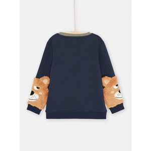 Παιδικό Μακρυμάνικο Πουλόβερ για Αγόρια Navy Blue Teddy Bear