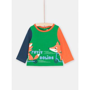 Παιδικό Μακρυμάνικο Μπλουζάκι για Αγόρια Πολύχρωμο Αλεπού