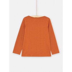 Παιδική Μακρυμάνικη Μπλούζα για Κορίτσια Orange Animal Print
