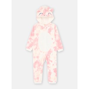 Παιδική Ολόσωμη Πιτζάμα για Κορίτσια Pink Tie Dye Unicorn