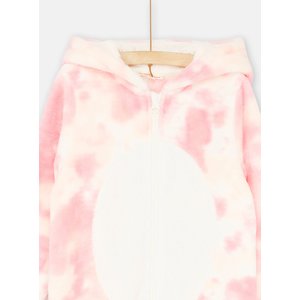 Παιδική Ολόσωμη Πιτζάμα για Κορίτσια Pink Tie Dye Unicorn