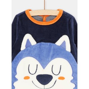 Βρεφικό Μακρυμάνικο Φορμάκι για Αγόρια Blue Teddy Bear