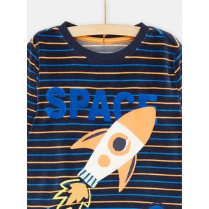 Παιδικές Μακρυμάνικες Πιτζάμες για Αγόρια Blue Neon Spaceship