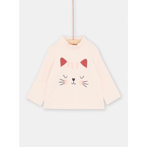 Βρεφική Μακρυμάνικη Μπλούζα για Κορίτσια Light Pink Kitty