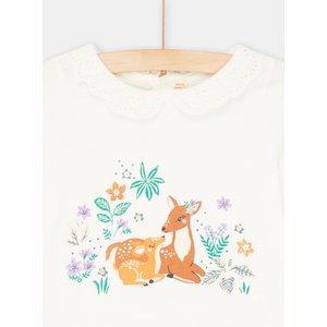 Βρεφική Μακρυμάνικη Μπλούζα για Κορίτσια White Deer