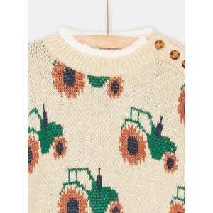 Παιδικό Μακρυμάνικο Πουλόβερ για Αγόρια Beige Daisy