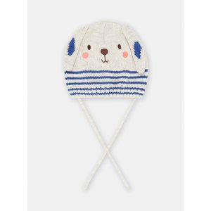 Βρεφικός Σκούφος για Αγόρια Γκρι Teddy Bear