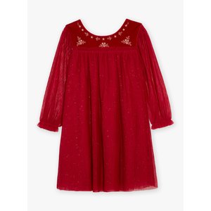Παιδικό Φόρεμα για Κορίτσια Red Velvet Tulle