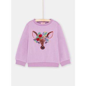 Παιδικό Μακρυμάνικο Φούτερ για Κορίτσια Lilac Deer