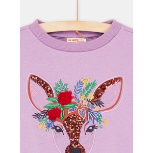 Παιδικό Μακρυμάνικο Φούτερ για Κορίτσια Lilac Deer