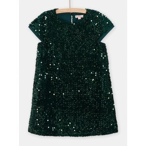 Παιδικό Φόρεμα για Κορίτσια Green Sequin