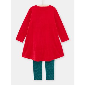 Παιδικό Χριστουγεννιάτικο Σετ Πιτζάμες για Κορίτσια Red/ Green Unicorn