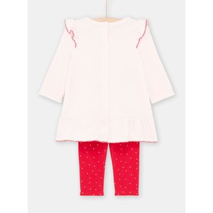 Βρεφικό Σετ Πιτζάμας για Κορίτσια Pink Velour Noel