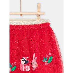 Βρεφική Χριστουγεννιάτικη Φούστα για Κορίτσια Red Glitter