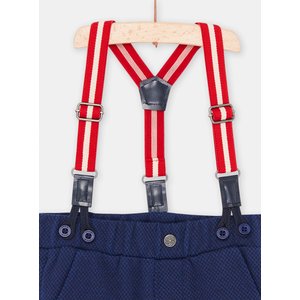 Βρεφικό Παντελόνι Με Τιράντες για Αγόρια Blue/Red