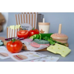 Jabadabado: Σετ ξύλινο στοιβαζόμενο Burger σε πακέτο