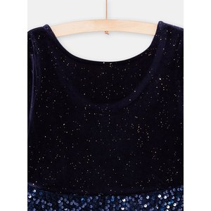 Παιδικό Μακρυμάνιικο Φόρεμα για Κορίτσια Midnight Blue Sequin