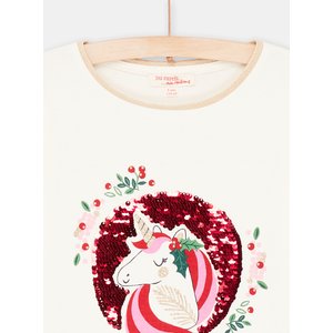 Παιδική Μακρυμάνικη Μπλούζα για Κορίτσια White Xmas Unicorn