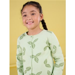 Παιδική Ζακέτα για Κορίτσια Light Green Plant