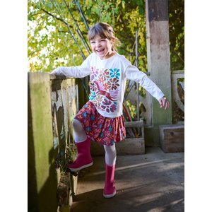 Παιδική Φούστα για Κορίτσια Διπλής Όψης Pink Floral