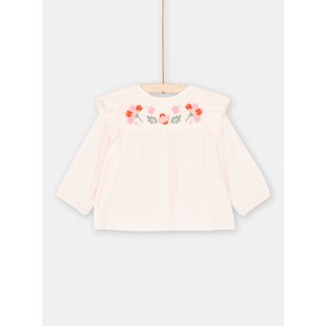 Βρεφική Μακρυμάνικη Μπλούζα για Κορίτσια Light Pink Flowers
