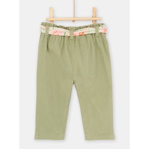 Βρεφικό Παντελόνι για Κορίτσια Χακί Λουλούδια