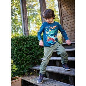 Παιδική Μακρυμάνικη Μπλούζα για Αγόρια Πετρόλ Dino