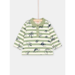 Βρεφική Μακρυμάνικη Μπλούζα για Αγόρια Khaki Stripes
