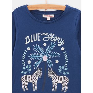 Παιδική Μακρυμάνικη Μπλούζα για Κορίτσια Blue Love Story