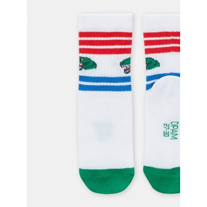 Παιδικές Κάλτσες για Αγόρια Λευκές/Ρίγες Dino