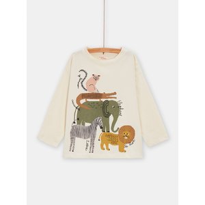 Παιδική Μπλούζα για Αγόρια Creme Animals