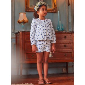 Παιδικό Σορτς για Κορίτσια White Blue Flowers