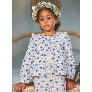 Παιδική Ζακέτα για Κορίτσια White Blue Flowers